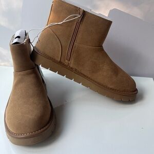 New Women's May Faux Suede Booties Memory Foam Insole Size 10